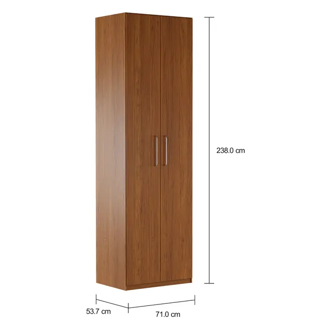 GUARDA-ROUPA 2 PORTAS 5 PRATELEIRAS 35 MAXIMUS - FREIJÓ - Foto 5