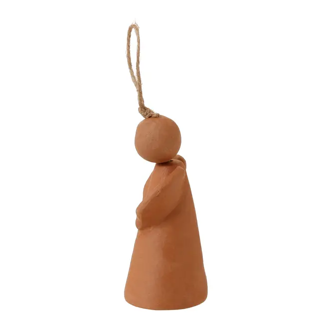 PINGENTE ANJO 10 CM VILAREJO NOEL - ARGILA CRUA - Foto 3