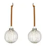 PINGENTE BOLA LINHAS 6 CM CONJUNTO COM 2 PEÇAS FINE FESTIVITY - INCOLOR/OURO - Foto 1