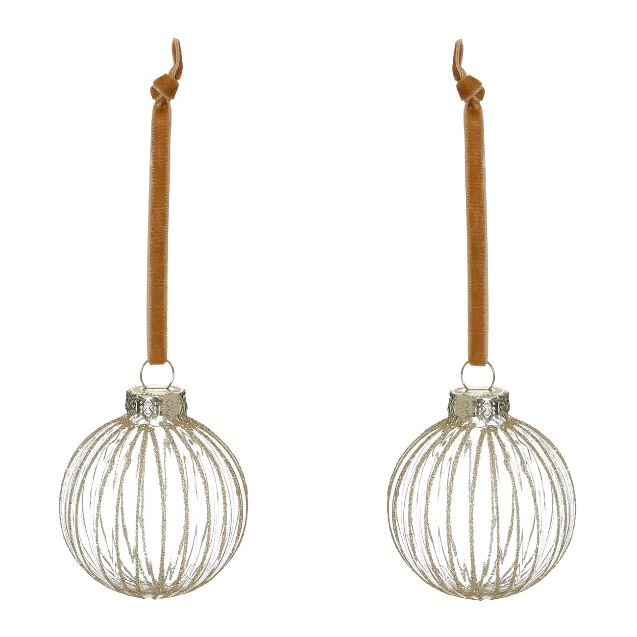 PINGENTE BOLA LINHAS 6 CM CONJUNTO COM 2 PEÇAS FINE FESTIVITY - INCOLOR/OURO - Foto 1