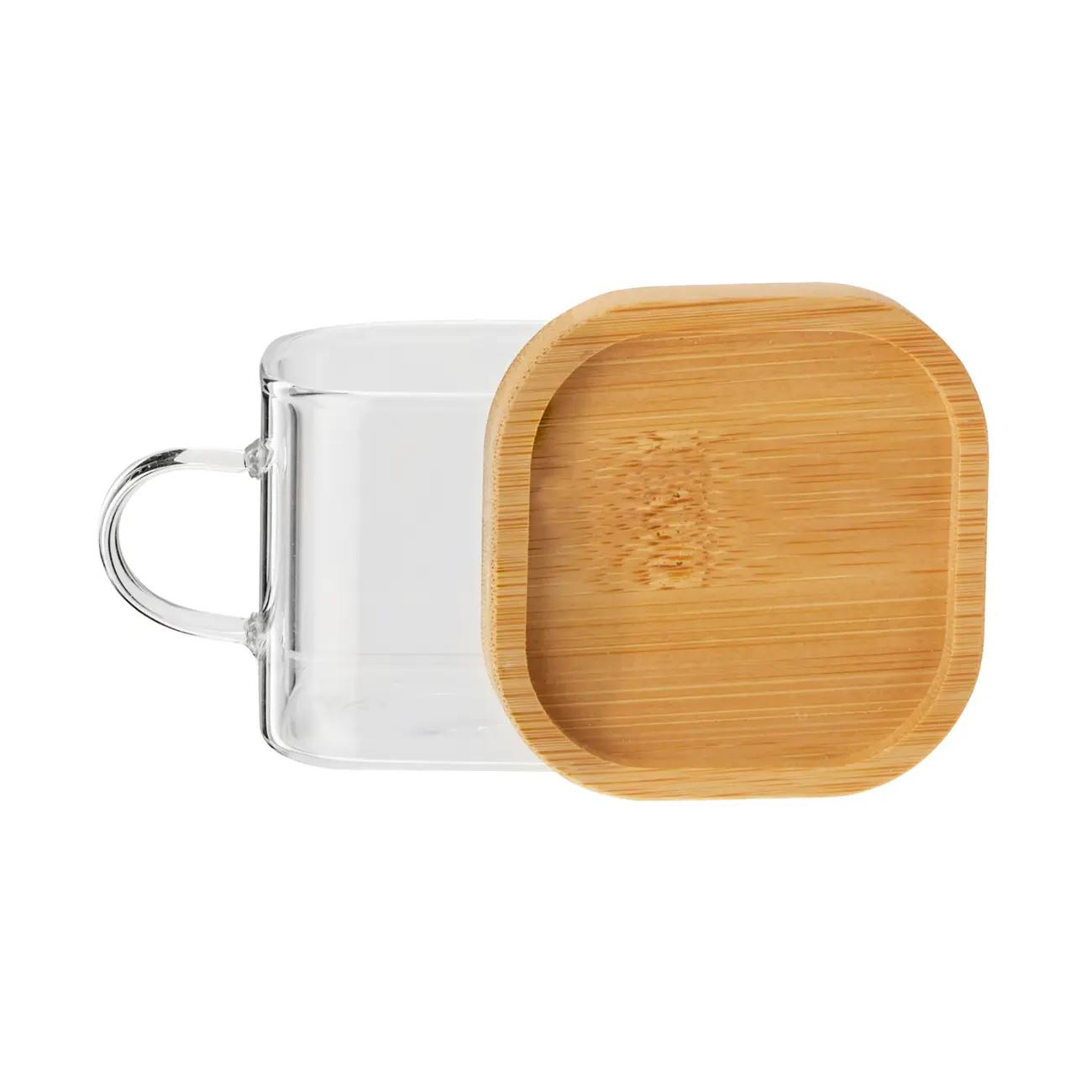 XÍCARA CAFÉ QUADRADO 100 ML BAMBOO - INCOLOR/BAMBU - Foto 5
