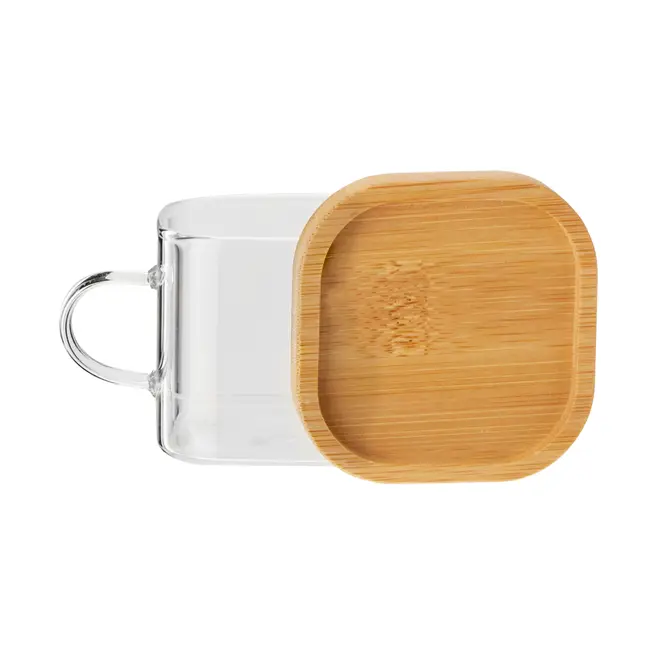 XÍCARA CAFÉ QUADRADO 100 ML BAMBOO - INCOLOR/BAMBU - Foto 5