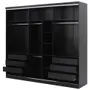 ESTRUTURA DE GUARDA-ROUPA DE CASAL 3 PORTAS FRIZ - PRETO - Foto 4