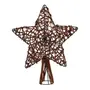 ESTRELA PONTEIRA 31 CM HOHO HOME - MARROM/MANJERICÃO - Foto 1