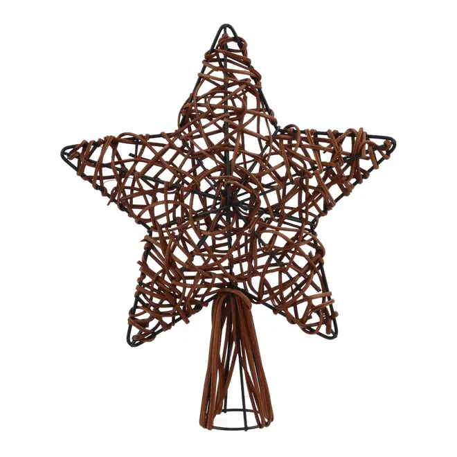 ESTRELA PONTEIRA 31 CM HOHO HOME - MARROM/MANJERICÃO - Foto 1
