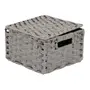 CESTO DOBRÁVEL 24 CM X 24 CM X 15 CM NID - CINZA PROVENCE - Foto 2