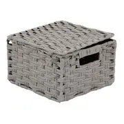 CESTO DOBRÁVEL 24 CM X 24 CM X 15 CM NID - CINZA PROVENCE - Foto 2