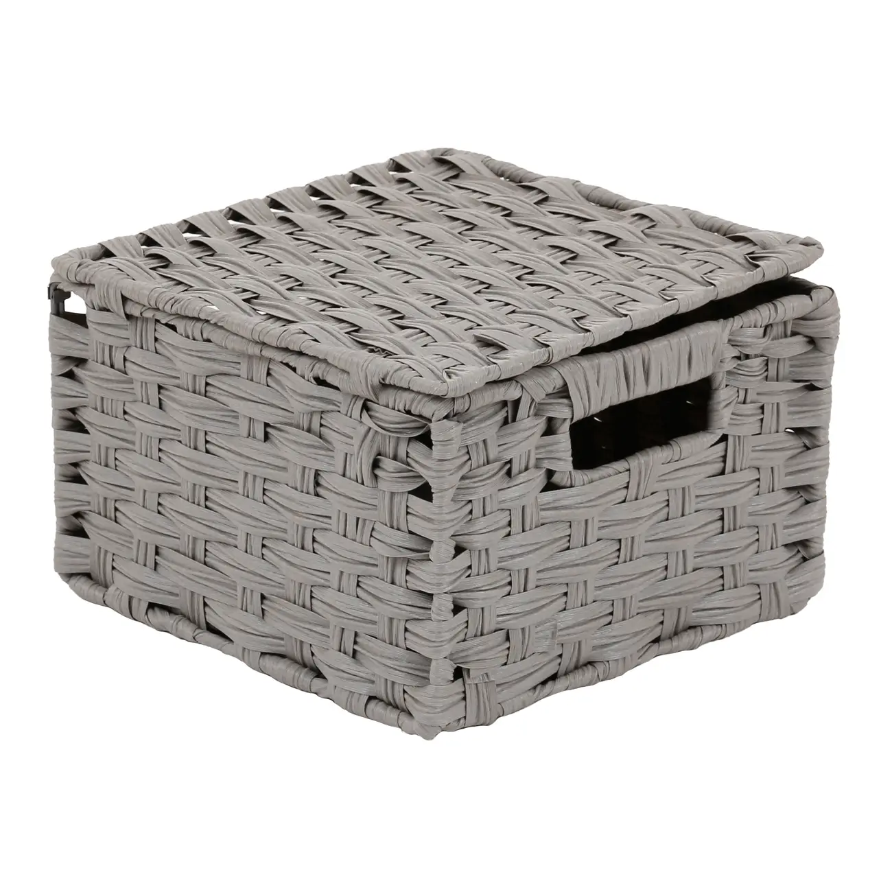 CESTO DOBRÁVEL 24 CM X 24 CM X 15 CM NID - CINZA PROVENCE - Foto 2