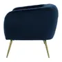SOFÁ 2 LUGARES MARGOT - GALAXY BLUE/OURO - Foto 3