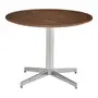 MESA LATERAL REDONDA 70 CM HERON - ALUMÍNIO/PAU FERRO - Foto 1