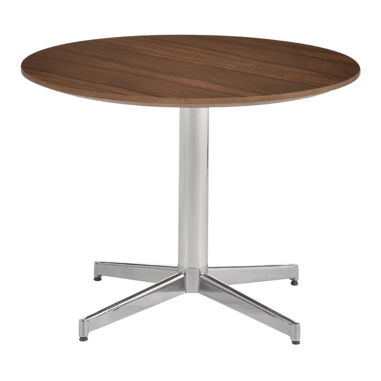 MESA LATERAL REDONDA 70 CM HERON - ALUMÍNIO/PAU FERRO - Foto 1