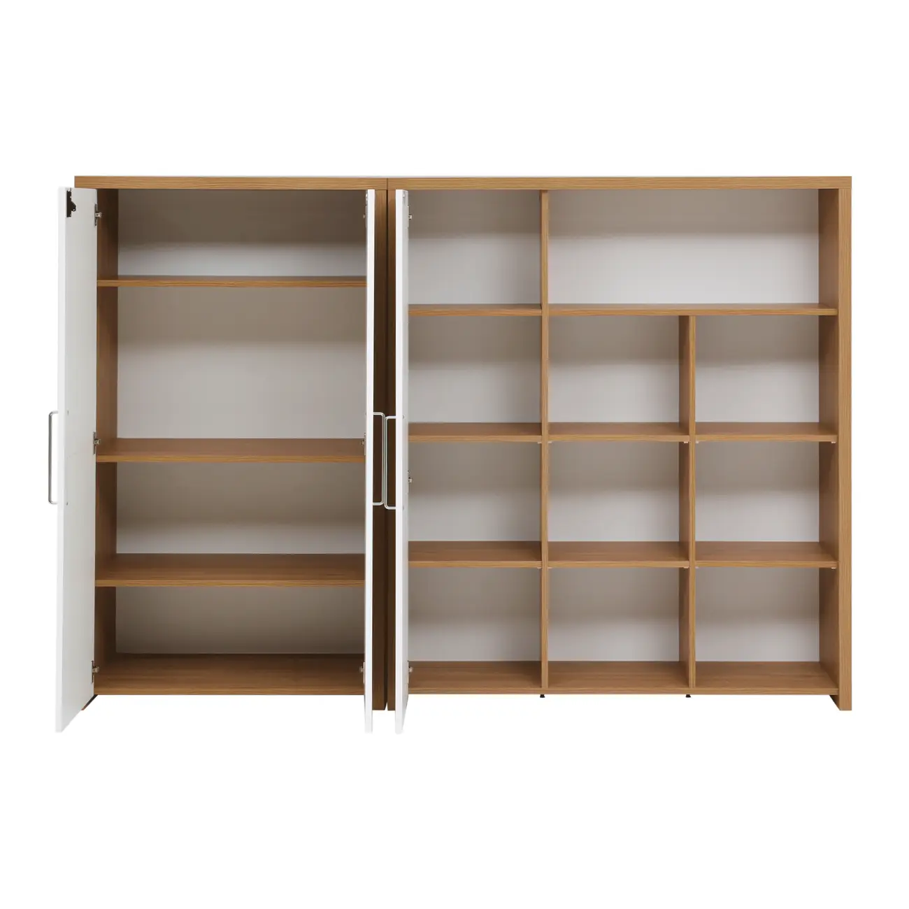 CONJUNTO ARMÁRIO 3 PORTAS C/ESTANTE BOSS - OAK TAMMI/BRANCO - Foto 3