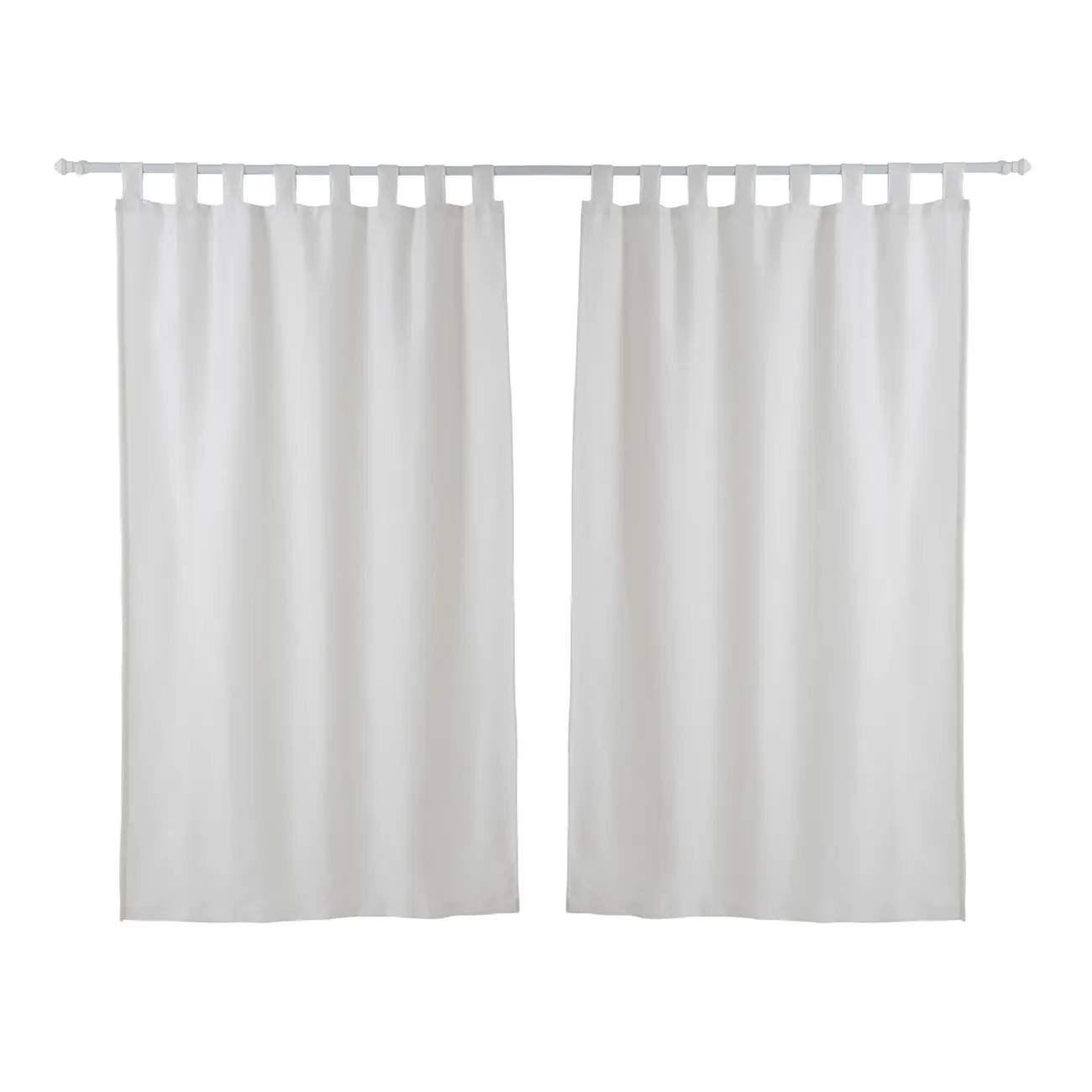 CORTINA 2 PEÇAS 1,30 M X 2,30 M ALVA - BRANCO - Foto 1