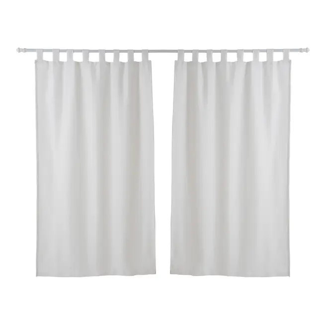 CORTINA 2 PEÇAS 1,30 M X 2,30 M ALVA - BRANCO - Foto 1