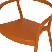 CADEIRA DE COZINHA EMPILHÁVEL COM BRAÇOS THONIX - TERRACOTA - Foto 7
