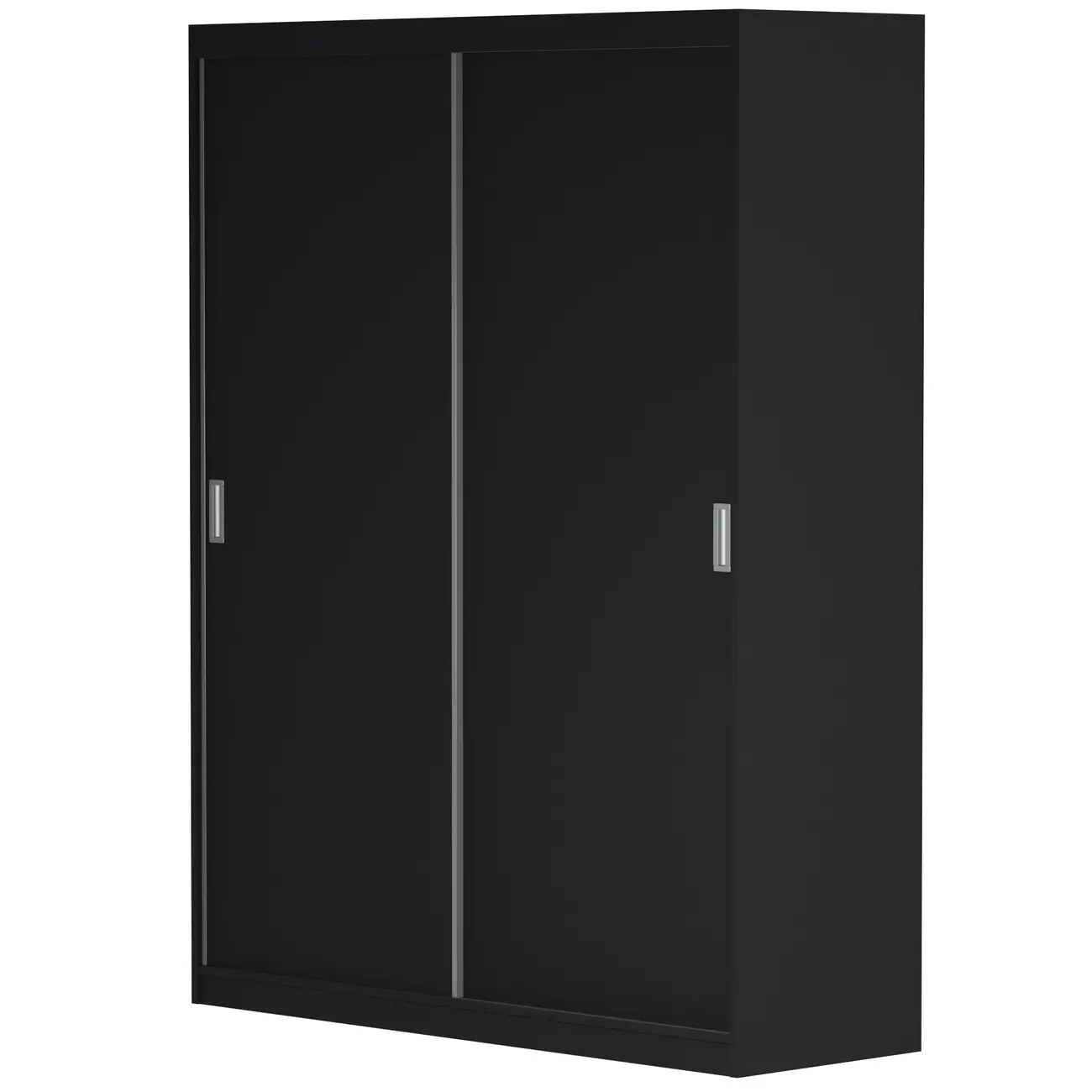 GUARDA-ROUPA DE CASAL 2 PORTAS DE CORRER 180 NOVILE - PRETO/BRANCO - Foto 10