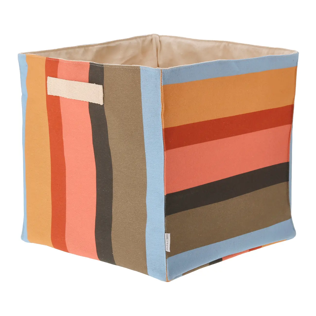 CESTO 35 CM X 35 CM X 35 CM VOA PASSARIM - NATURAL/MULTICOR - Foto 2