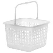 CESTO COM ALÇA 20 CM X 20 CM X 13 CM TABLETS - BRANCO TRANSLUCIDO - Foto 2