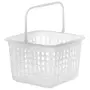 CESTO COM ALÇA 20 CM X 20 CM X 13 CM TABLETS - BRANCO TRANSLUCIDO - Foto 2