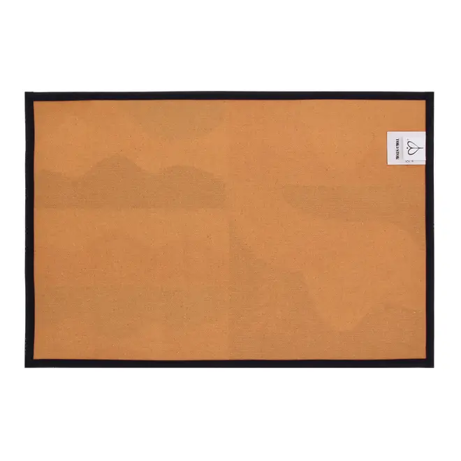 LUGAR AMERICANO DUPLA-FACE TECIDO 34 CM X 50 CM MULHER PÁSSARO - AZUL/TERRACOTA - Foto 4