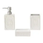 KIT PARA BANCADA 3 PEÇAS SALLE DE BAIN - BRANCO/CROMADO - Foto 1