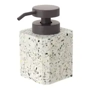 PORTA-SABONETE LÍQUIDO TERRAZZO FUSION - BRANCO/ESTANHO - Foto 1