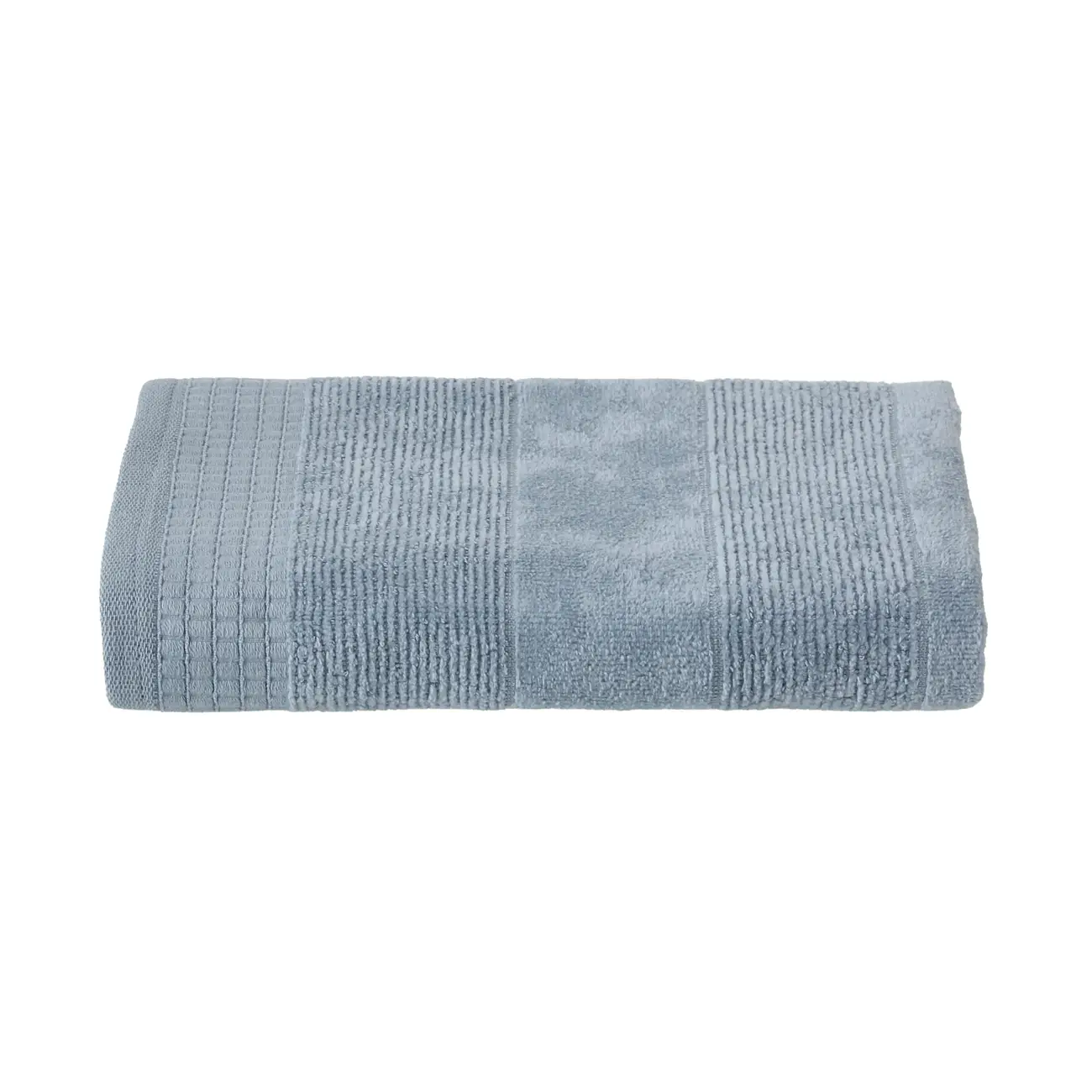 TOALHA DE ROSTO 80 CM X 48 CM DOUX AU TOUCHER - BLEU CENDRÉ - Foto 2