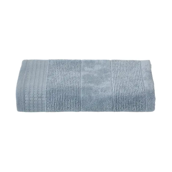 TOALHA DE ROSTO 80 CM X 48 CM DOUX AU TOUCHER - BLEU CENDRÉ - Foto 2