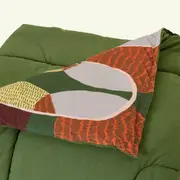 EDREDOM DUPLA-FACE SOLTEIRO 1,60 M X 2,40 M PAISAGISTA - MULTICOR/MUSGO - Foto 10
