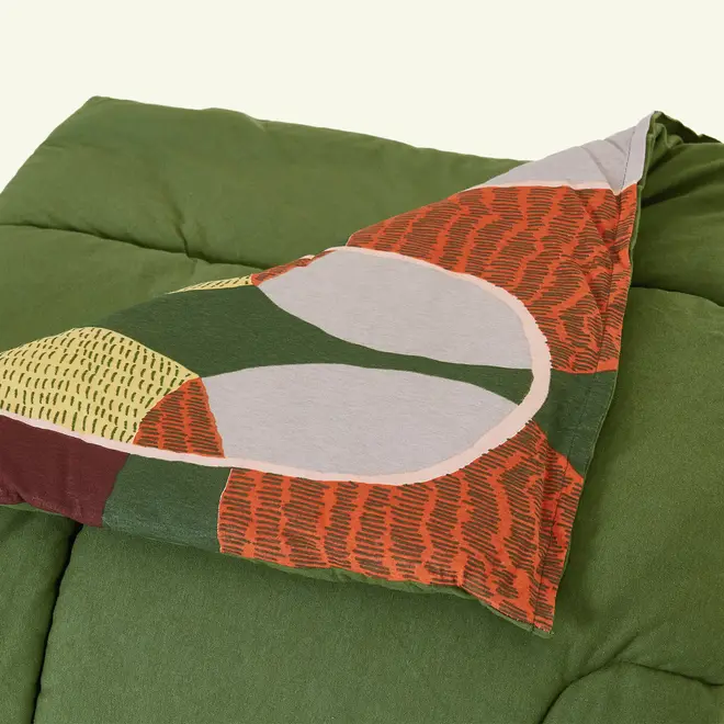 EDREDOM DUPLA-FACE SOLTEIRO 1,60 M X 2,40 M PAISAGISTA - MULTICOR/MUSGO - Foto 10