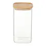 POTE 1,5 L BAMBOO BORUS QUADRADO - INCOLOR/BAMBU - Foto 1