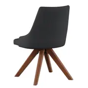 CADEIRA DE JANTAR GIRATÓRIA DANDY - NOZES/PRETO - Foto 4