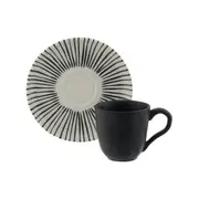 XÍCARA CAFÉ 70 ML SOLEIL - OFF WHITE/PRETO - Foto 1
