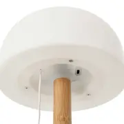 LUMINÁRIA DE MESA LED RECARREGÁVEL STELLA - BAMBU/BRANCO - Foto 6