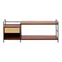 RACK 1 GAVETA 1,30 M X 36 CM COM PALHINHA VIERNES - NOZES/PRETO - Foto 1