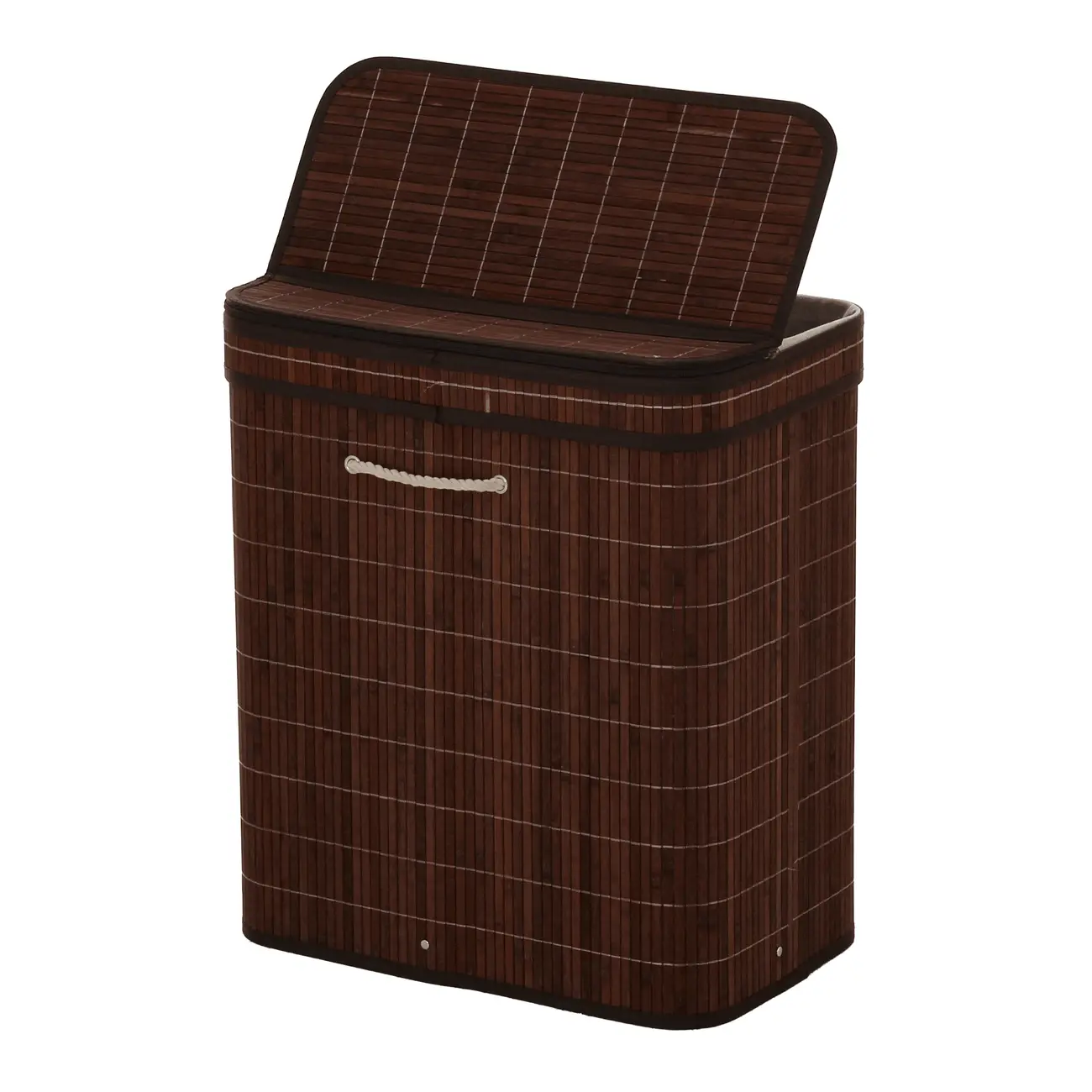 CESTO PARA ROUPAS COM DIVISÓRIA 53 CM X 60 CM X 35 CM BUKA - MARROM/BEGE - Foto 6