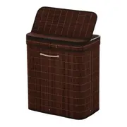 CESTO PARA ROUPAS COM DIVISÓRIA 53 CM X 60 CM X 35 CM BUKA - MARROM/BEGE - Foto 6