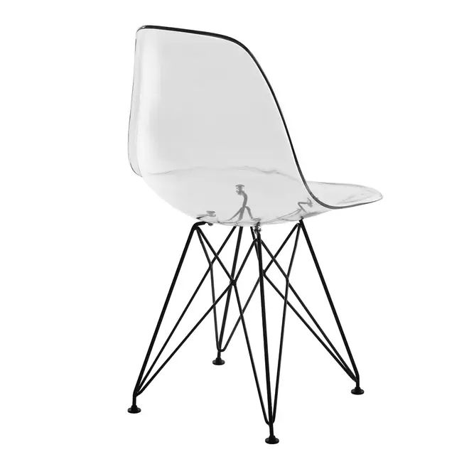 CADEIRA DE JANTAR EASY TOWER - PRETO/INCOLOR - Foto 4