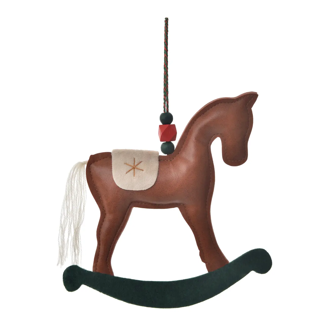 PINGENTE CAVALINHO CRAFTS HOHO HOME - TANINO/VERMELHO HINDU - Foto 1