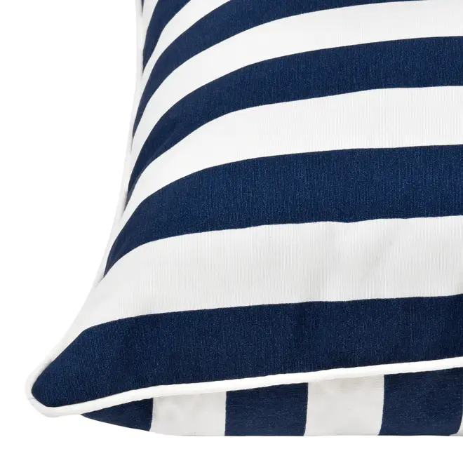 ALMOFADA 45 CM X 45 CM BLUESTRIPE RECORTES - BRANCO/AZUL ESCURO - Foto 4