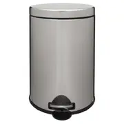 LIXEIRA COM PEDAL 20 L HOYT - INOX/PRETO - Foto 1