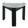 MESA LATERAL REDONDA 53 CM TRISKEL - EBANIZADO/INCOLOR - Foto 1