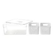 ORGANIZADOR COM 2 CESTOS PRACTICAL FRIDGE - INCOLOR/BRANCO - Foto 6