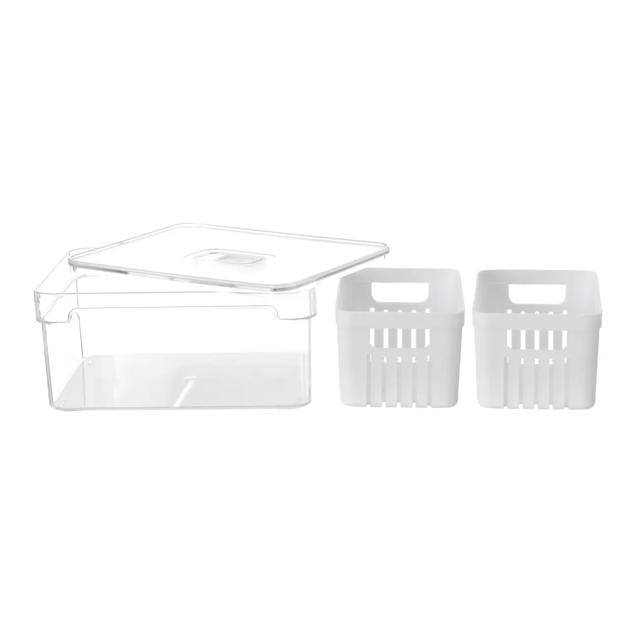 ORGANIZADOR COM 2 CESTOS PRACTICAL FRIDGE - INCOLOR/BRANCO - Foto 6