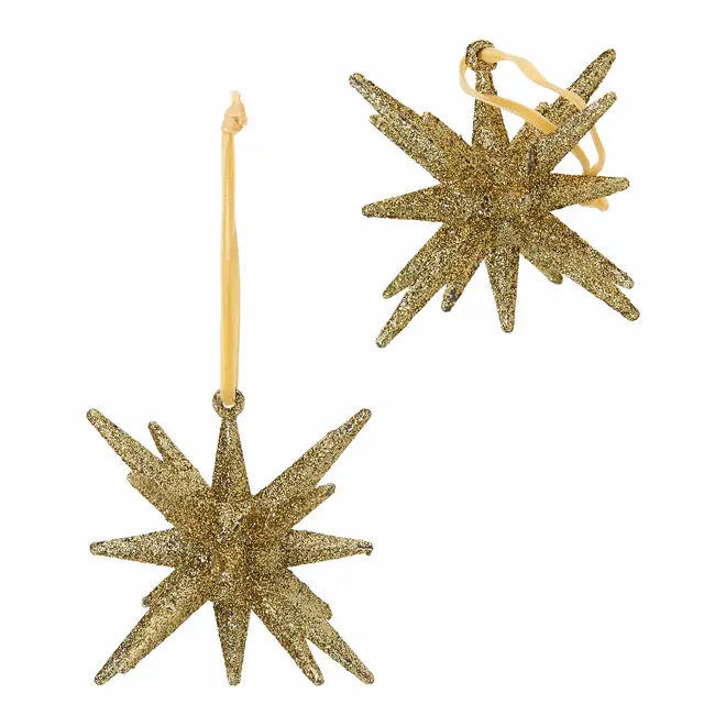 PINGENTE ESTRELA 11 CM FINE FESTIVITY C/2 - OURO - Foto 2