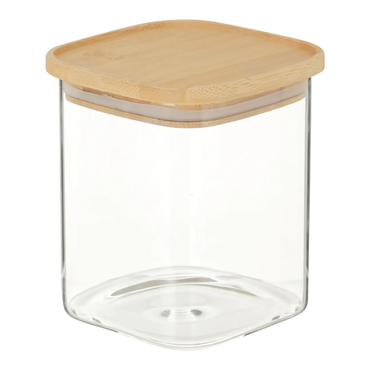 POTE 800 ML BAMBOO BORUS QUADRADO - INCOLOR/BAMBU - Foto 2
