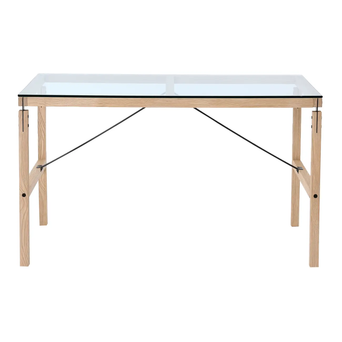 MESA DE ESCRITÓRIO 1,60 M X 75 CM PONTES - OAK FEEL/GRAFITE SATIN - Foto 4