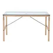 MESA DE ESCRITÓRIO 1,60 M X 75 CM PONTES - OAK FEEL/GRAFITE SATIN - Foto 4