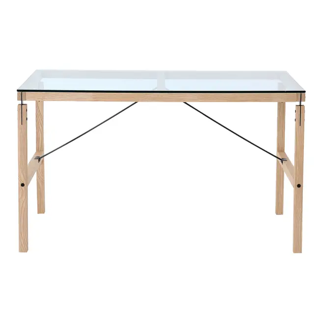 MESA DE ESCRITÓRIO 1,60 M X 75 CM PONTES - OAK FEEL/GRAFITE SATIN - Foto 4