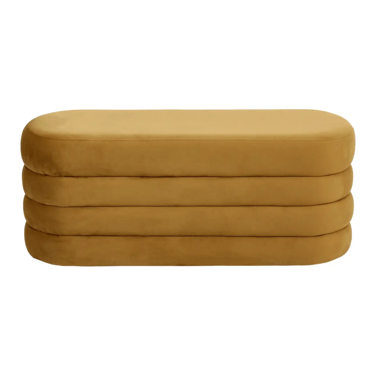 PUFF 1,07 M X 44 CM PLUMP - DOURADO - Foto 1